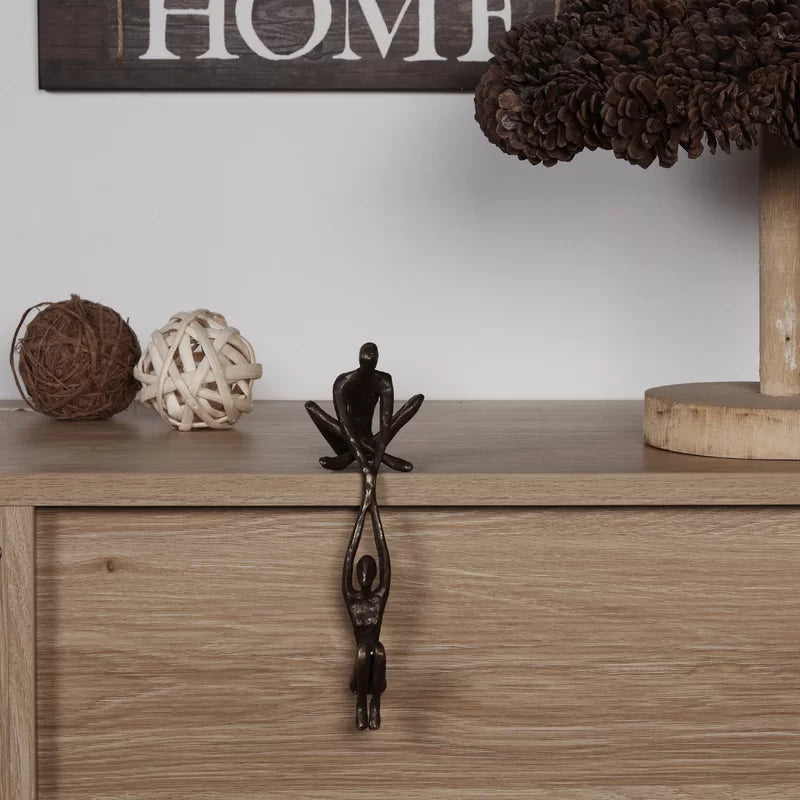 Abstract Shelf Sitter Sculpture with Two Figures