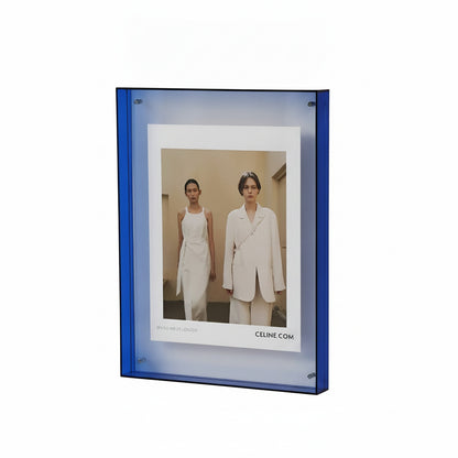 Acrylic Photo Frame Minimalist Magnetic Wall Mount and Freestanding