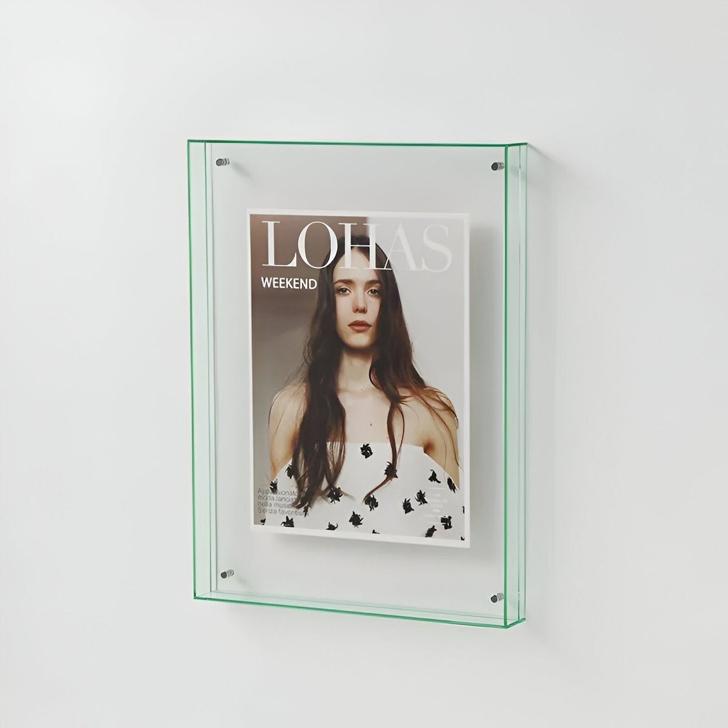 Acrylic Photo Frame Minimalist Magnetic Wall Mount and Freestanding