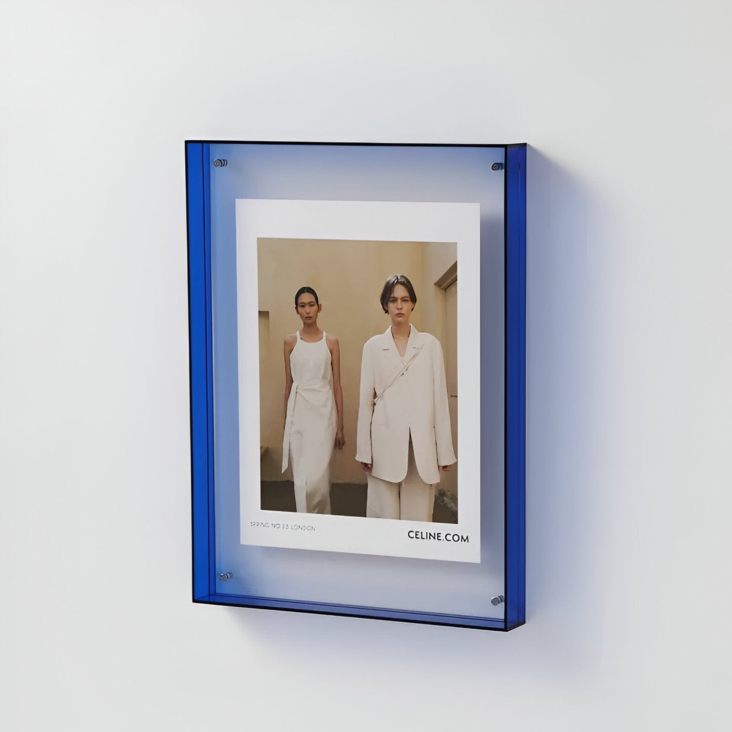 Acrylic Photo Frame Minimalist Magnetic Wall Mount and Freestanding
