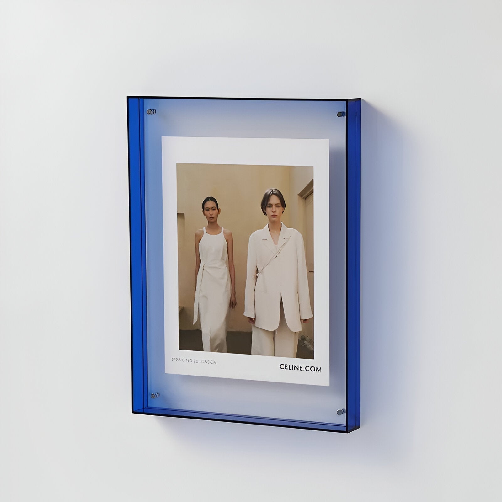 Acrylic Photo Frame Minimalist Magnetic Wall Mount and Freestanding