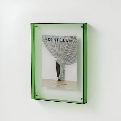 Acrylic Photo Frame Minimalist Magnetic Wall Mount and Freestanding
