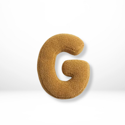 Alphabet Letter Cushion Bouclé Decorative Pillow for Bedroom and Kids Room