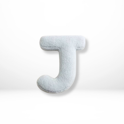 Alphabet Letter Cushion Bouclé Decorative Pillow for Bedroom and Kids Room