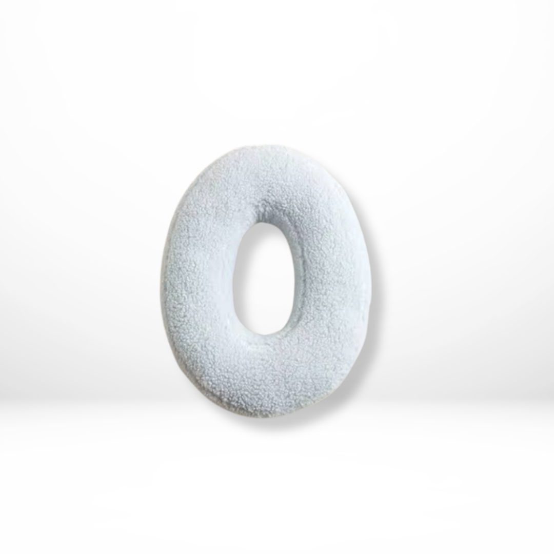 Alphabet Letter Cushion Bouclé Decorative Pillow for Bedroom and Kids Room