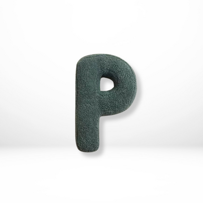 Alphabet Letter Cushion Bouclé Decorative Pillow for Bedroom and Kids Room