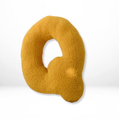 Alphabet Letter Cushion Bouclé Decorative Pillow for Bedroom and Kids Room