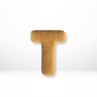 Alphabet Letter Cushion Bouclé Decorative Pillow for Bedroom and Kids Room