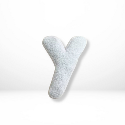 Alphabet Letter Cushion Bouclé Decorative Pillow for Bedroom and Kids Room