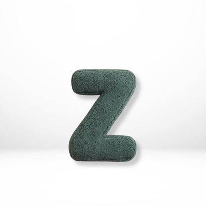 Alphabet Letter Cushion Bouclé Decorative Pillow for Bedroom and Kids Room