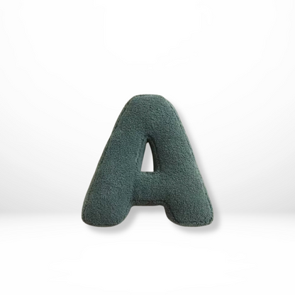 Alphabet Letter Cushion Bouclé Decorative Pillow for Bedroom and Kids Room