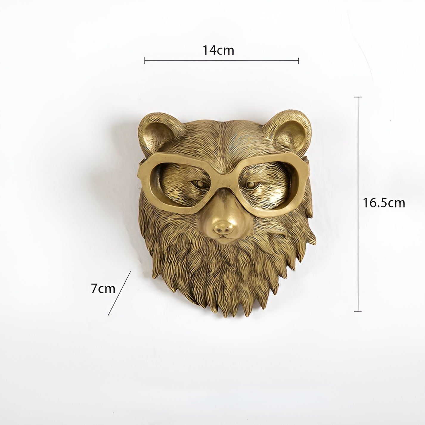 Animal Head Wall Hook Decorative Wall Decor with Glasses Boho Style