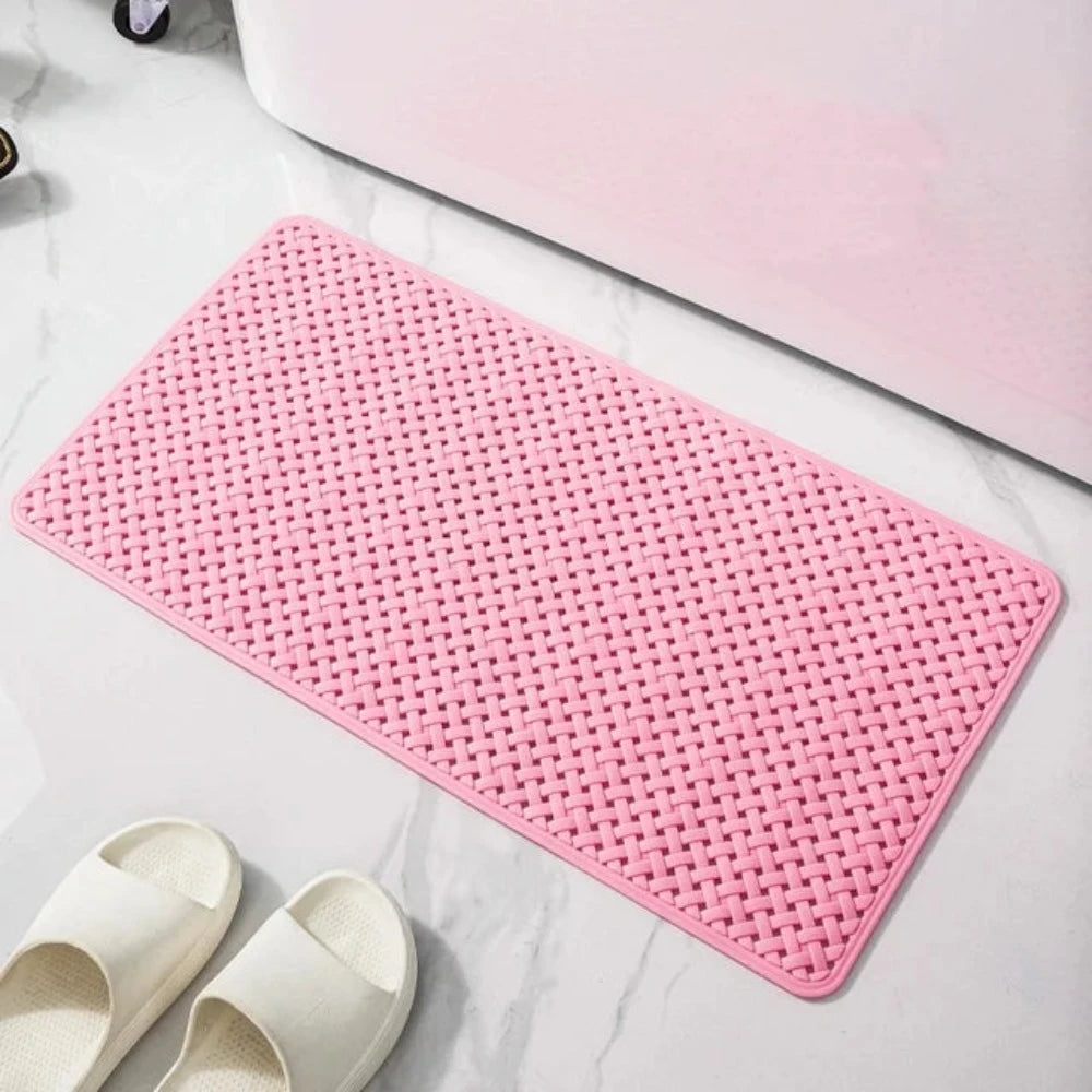 Anti-Slip Bath Mat for Shower and Bathtub with Suction Cups and Drainage Holes