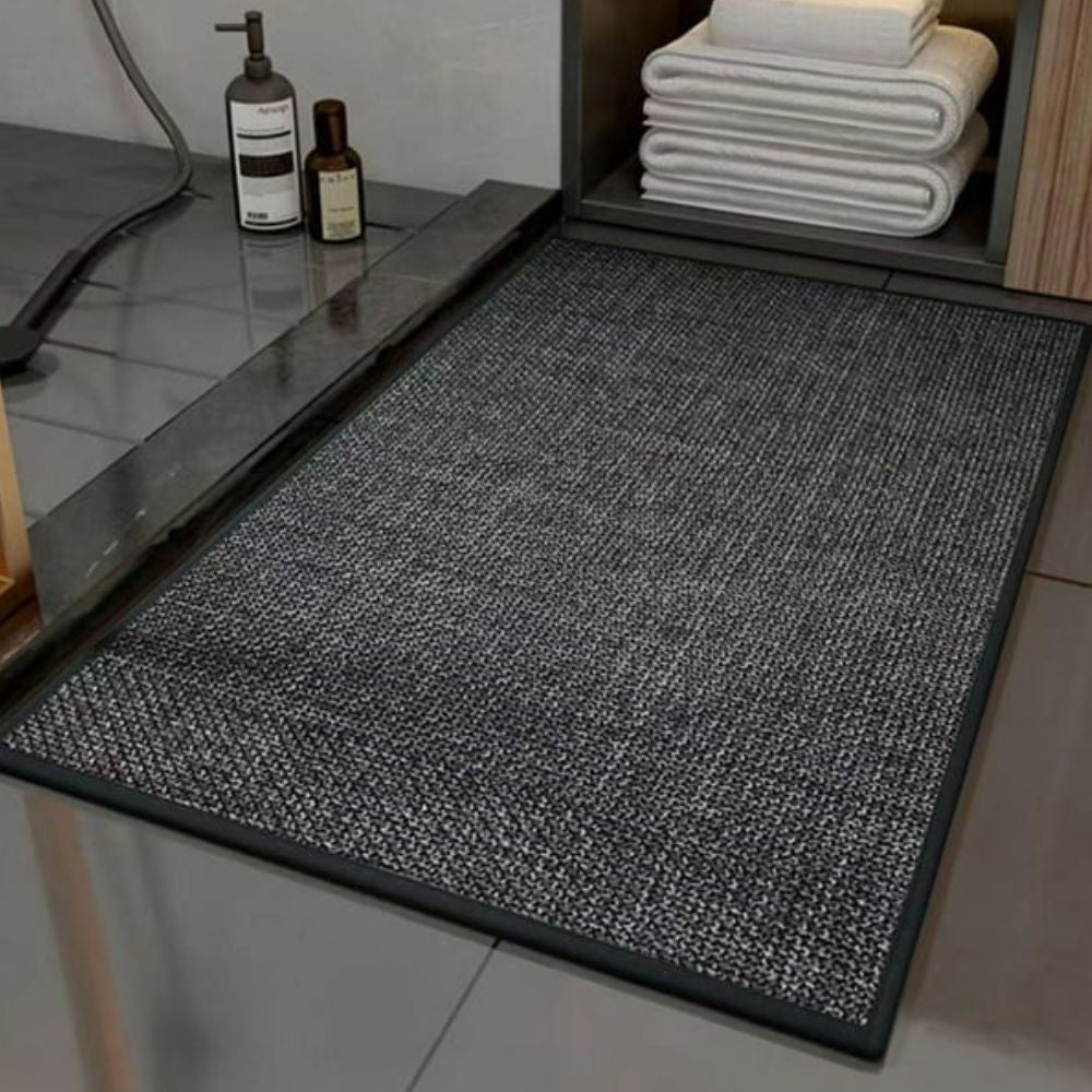 Anti-Slip Bath Mat with Non-Slip Rubber Backing and Woven Texture