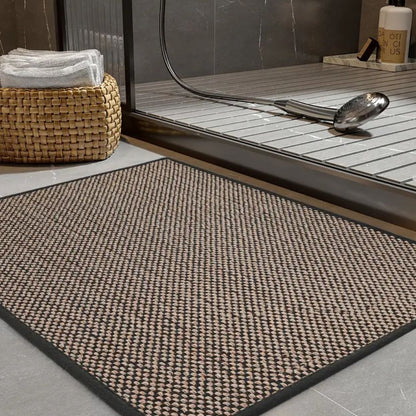Anti-Slip Bath Mat with Non-Slip Rubber Backing and Woven Texture