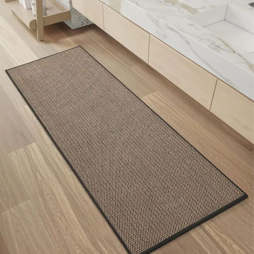 Anti-Slip Bath Mat with Non-Slip Rubber Backing and Woven Texture