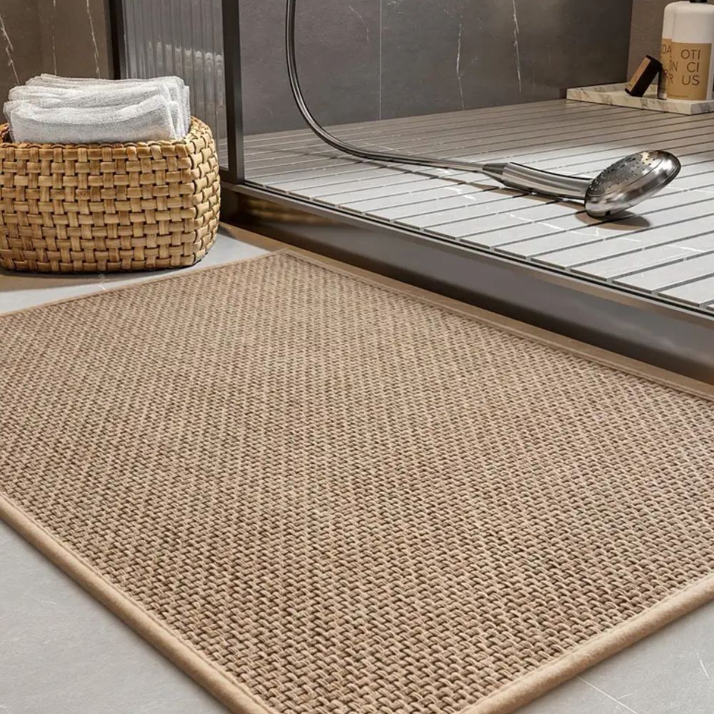 Anti-Slip Bath Mat with Non-Slip Rubber Backing and Woven Texture ##POS:8##