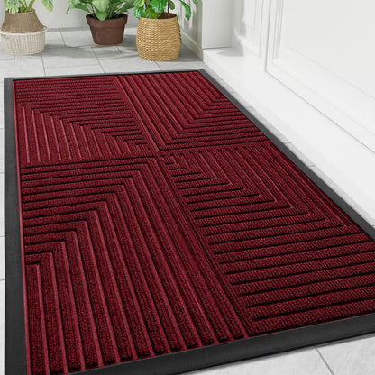 Anti-Slip Doormat for Indoor and Outdoor Use with Geometric Pattern