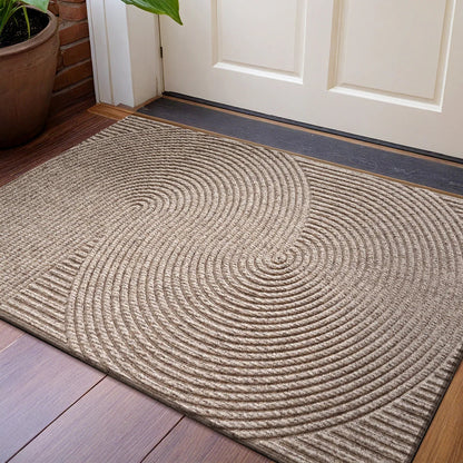 Anti-Slip Doormat with 3D Groove Pattern for Indoor and Outdoor Use