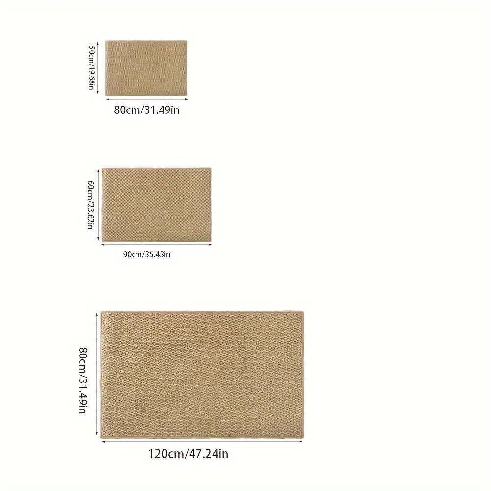 Anti-Slip Doormat with Woven Texture, Machine Washable