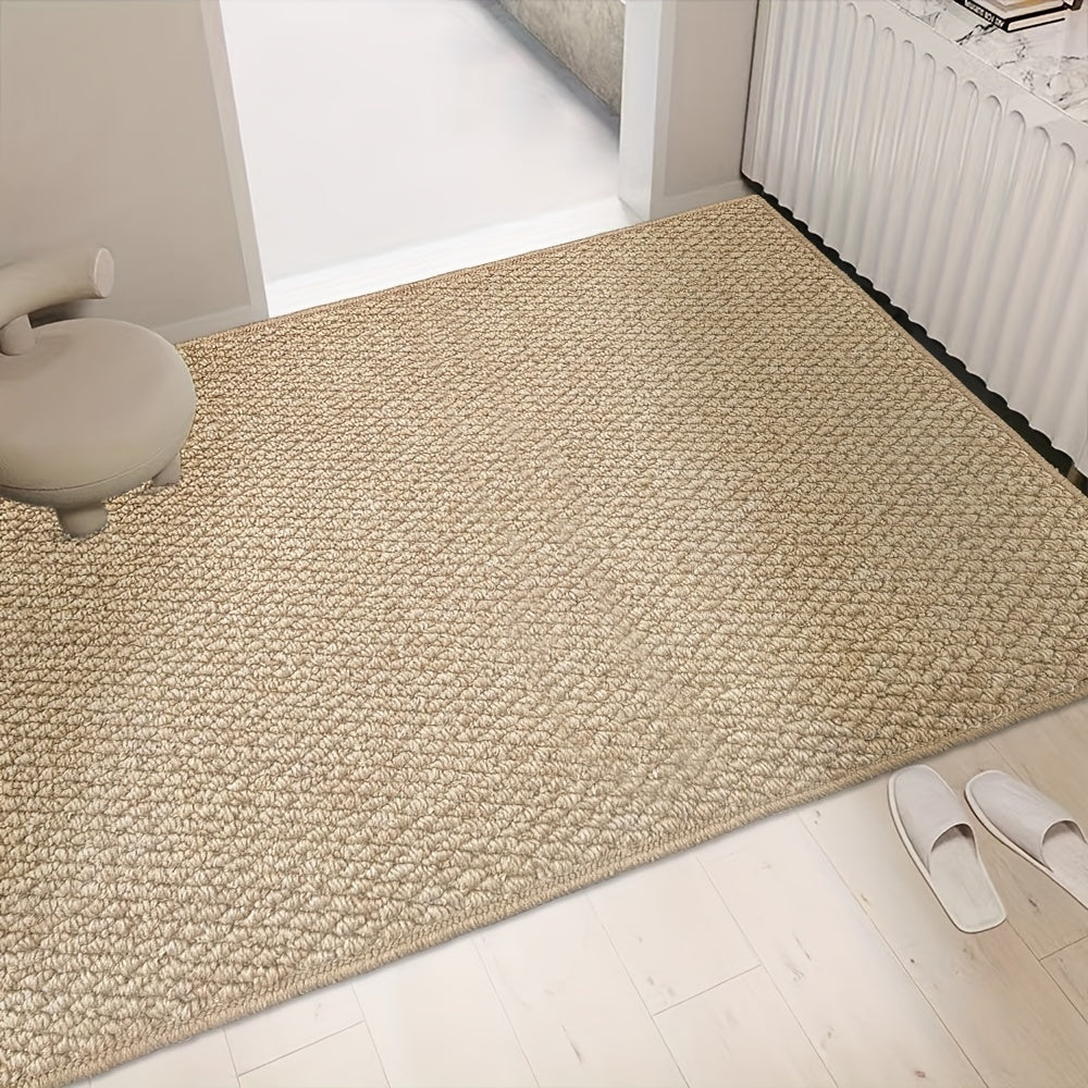 Anti-Slip Doormat with Woven Texture, Machine Washable