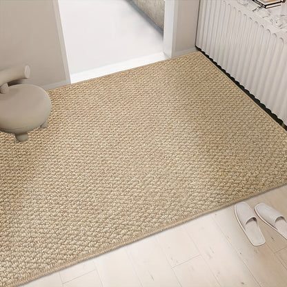Anti-Slip Doormat with Woven Texture, Machine Washable