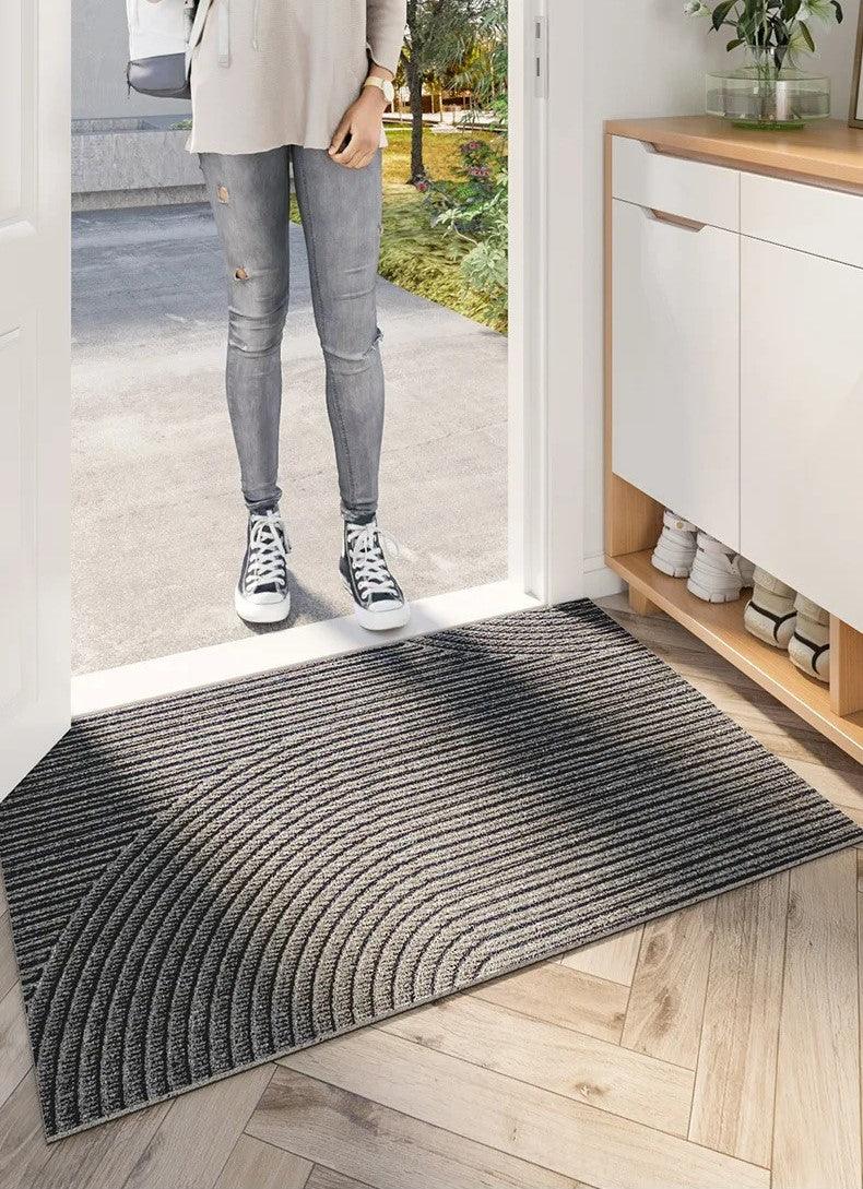 Anti-Slip Entrance Door Mat with Textured Dirt-Scraping Surface