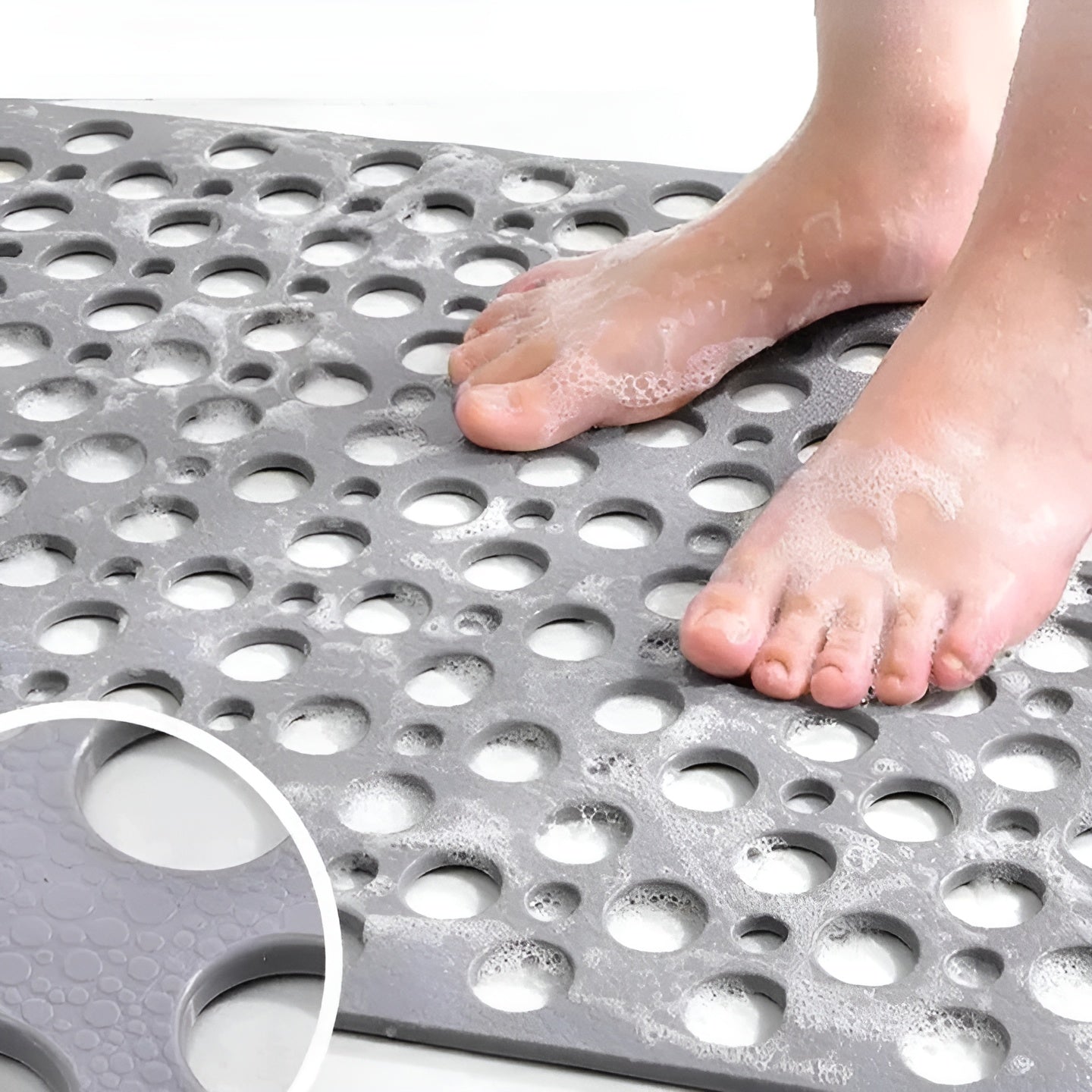 Anti-Slip Shower Mat with Suction Cups for Bathtub and Shower Floor