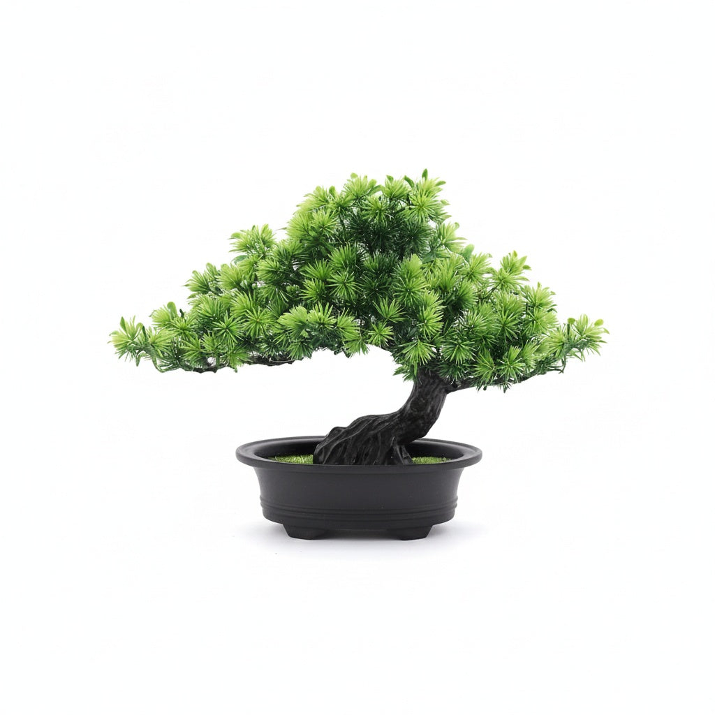 Artificial Bonsai Tree Decorative Faux Pine Bonsai with Pot