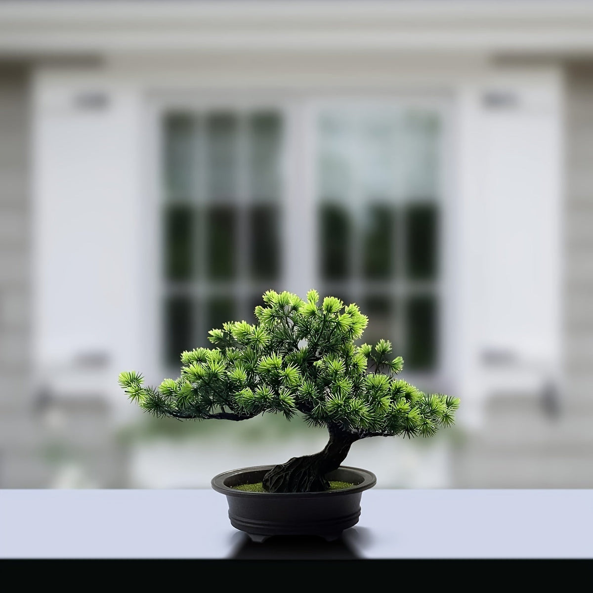 Artificial Bonsai Tree Decorative Faux Pine Bonsai with Pot