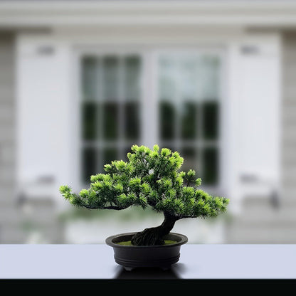Artificial Bonsai Tree Decorative Faux Pine Bonsai with Pot