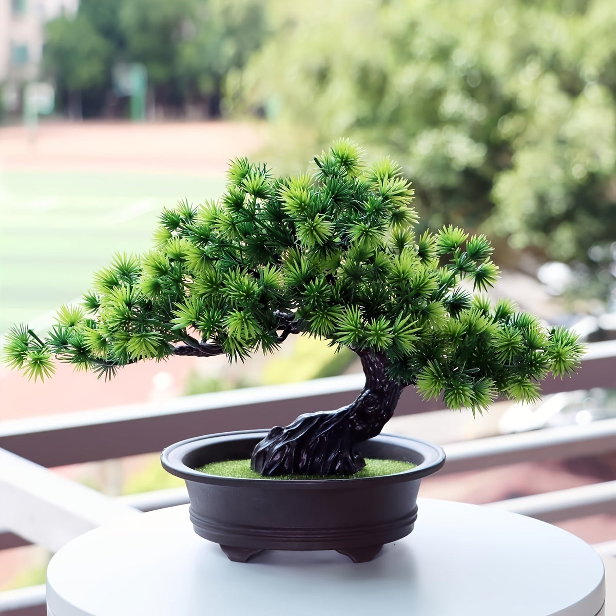 Artificial Bonsai Tree Decorative Faux Pine Bonsai with Pot