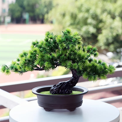 Artificial Bonsai Tree Decorative Faux Pine Bonsai with Pot