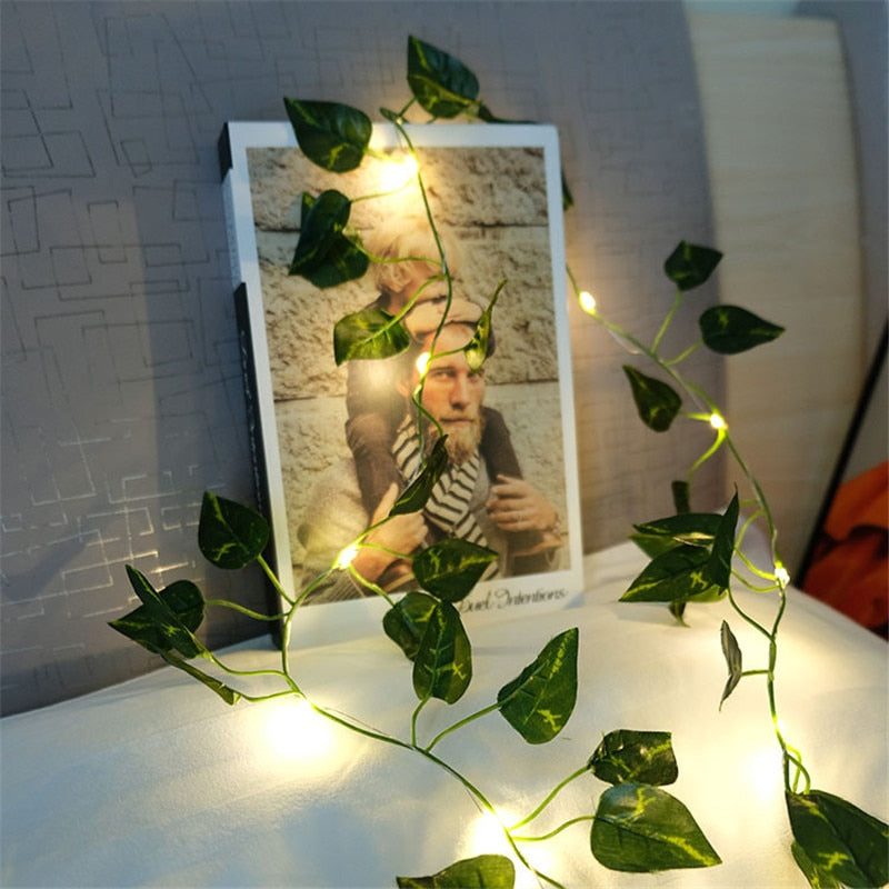 Artificial Ivy Leaf Garland LED String Lights