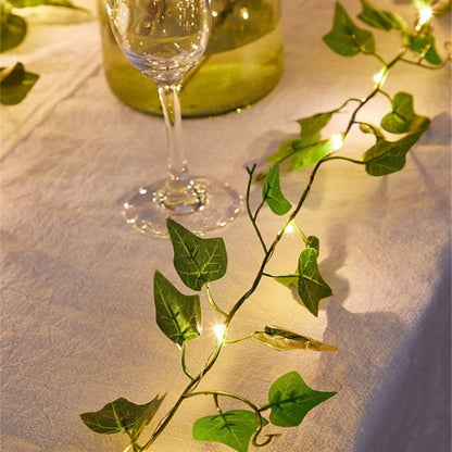 Artificial Ivy Leaf Garland LED String Lights