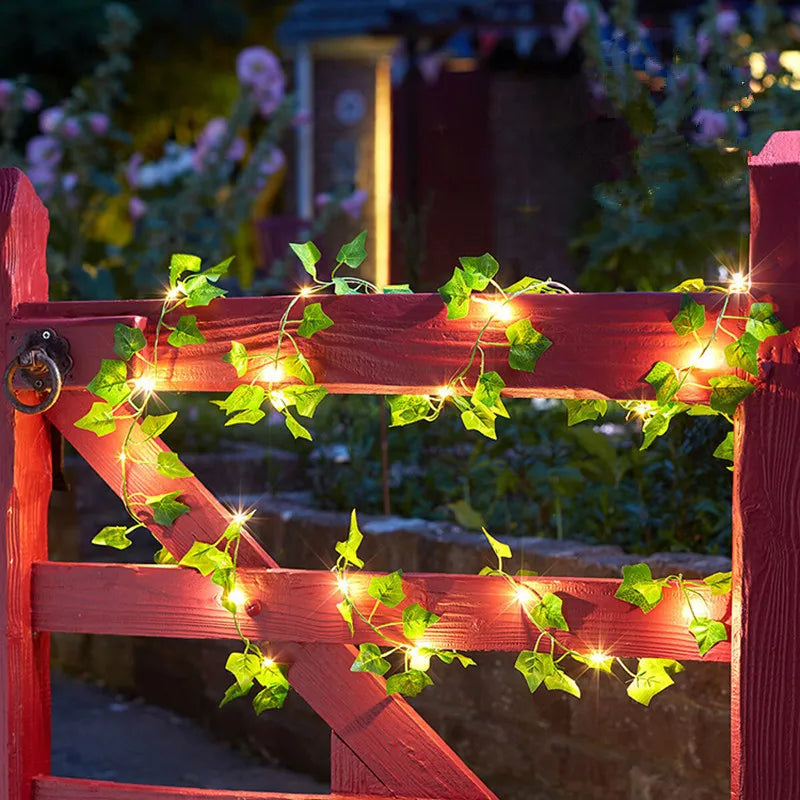 Artificial Ivy Leaf Garland LED String Lights