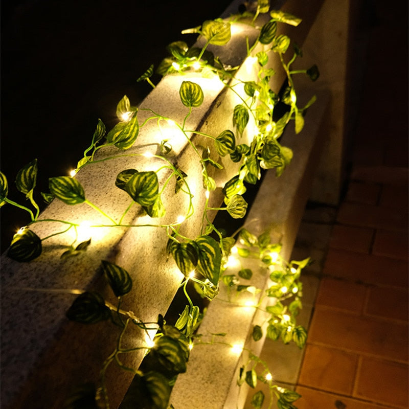 Artificial Ivy Leaf Garland LED String Lights