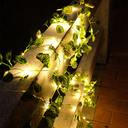 Artificial Ivy Leaf Garland LED String Lights