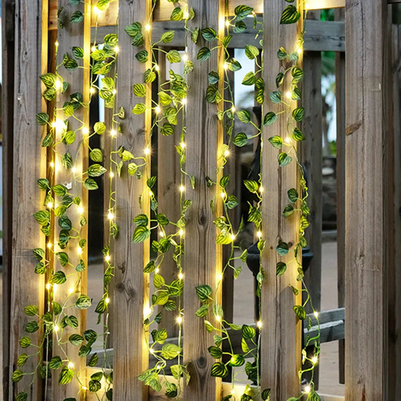 Artificial Ivy Leaf Garland LED String Lights
