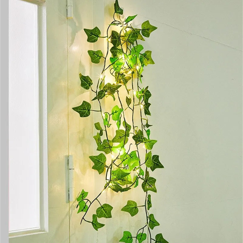 Artificial Ivy Leaf Garland LED String Lights