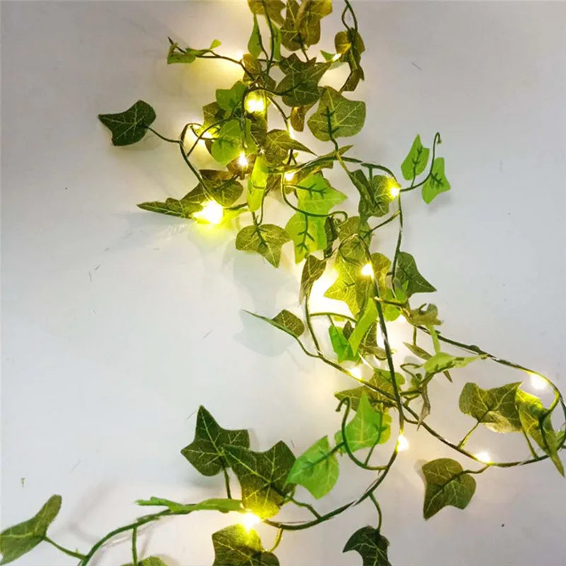 Artificial Ivy Leaf Garland LED String Lights
