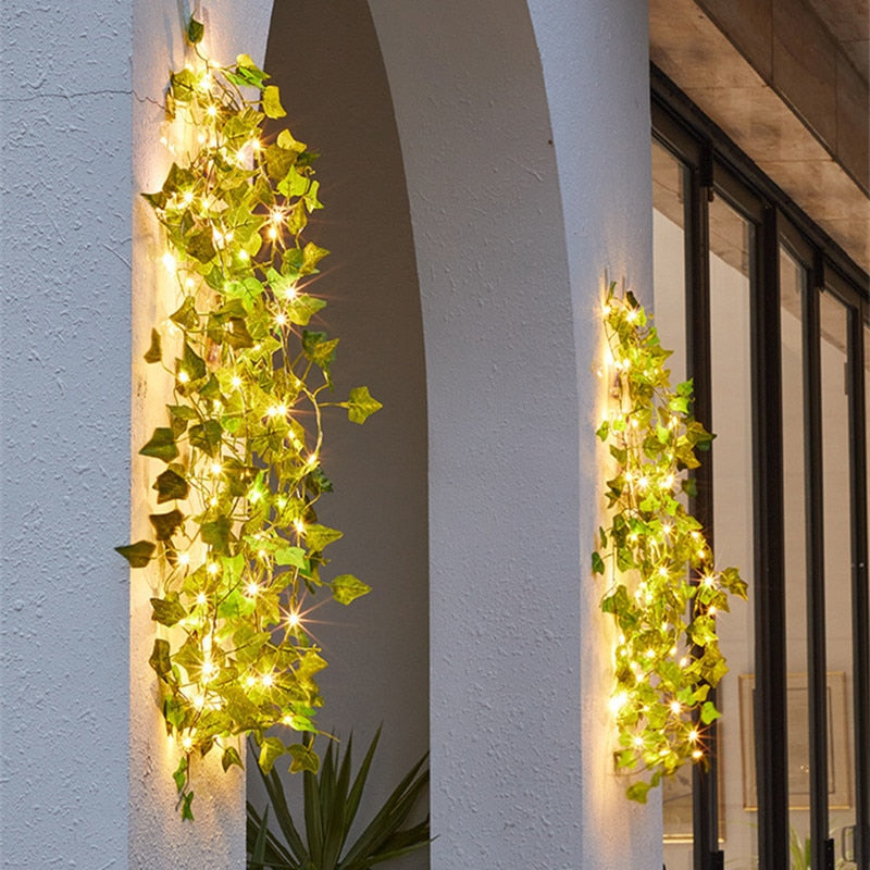 Artificial Ivy Leaf Garland LED String Lights