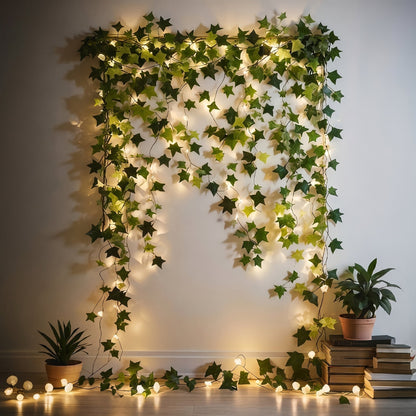 Artificial Leaf Garland String Lights with LED Fairy Lights for Indoor and Outdoor Decor