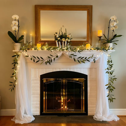 Artificial Leaf Garland String Lights with LED Fairy Lights for Indoor and Outdoor Decor