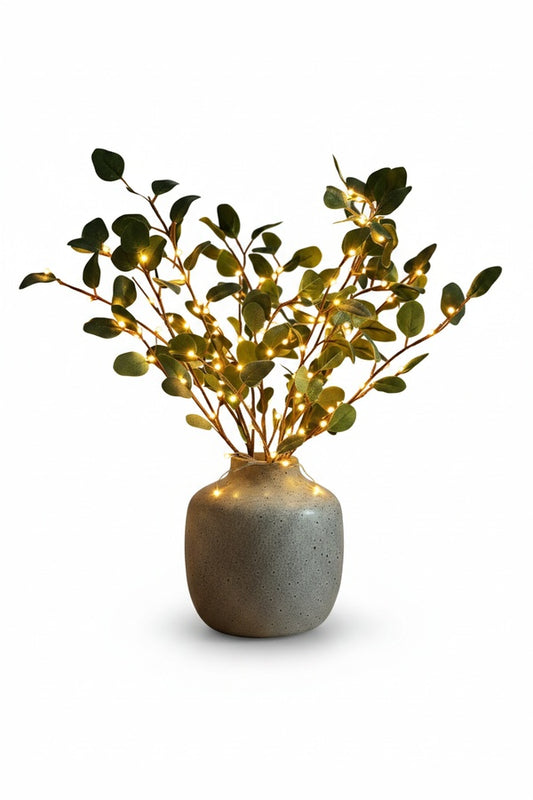 Artificial Lighted Branch Stems with Warm LED Fairy Lights for Vase