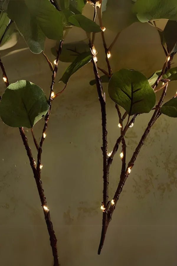 Artificial Lighted Branch Stems with Warm LED Fairy Lights for Vase