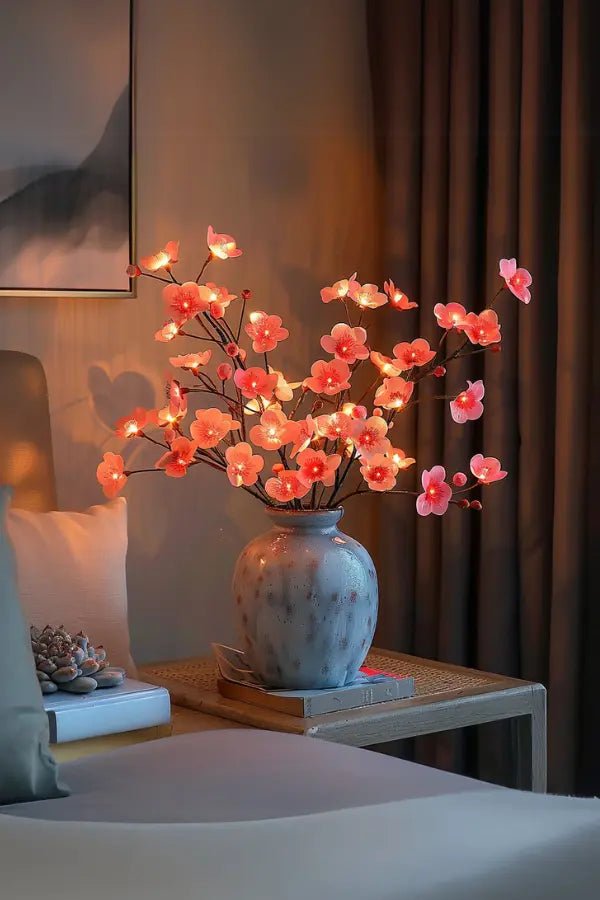 Artificial Lighted Branch Stems with Warm LED Fairy Lights for Vase
