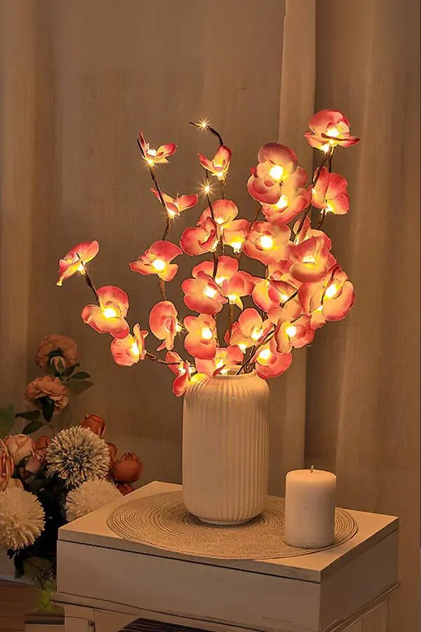 Artificial Lighted Branch Stems with Warm LED Fairy Lights for Vase