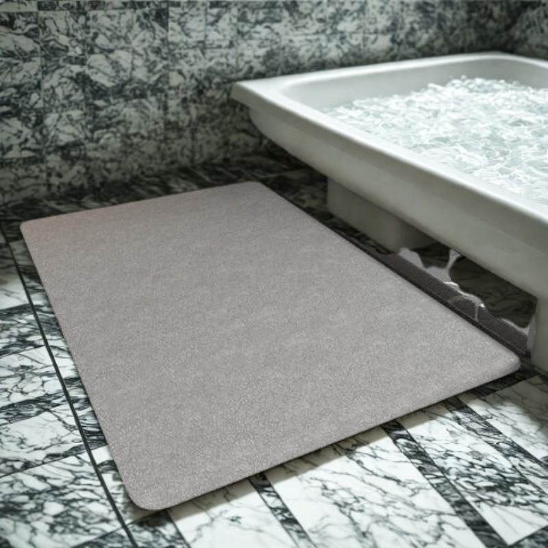 Bath Mat Anti-Slip Quick-Dry Bathroom Rug with Non-Slip Base