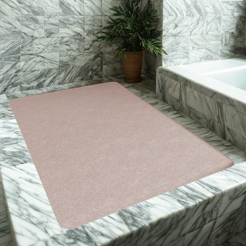 Bath Mat Anti-Slip Quick-Dry Bathroom Rug with Non-Slip Base